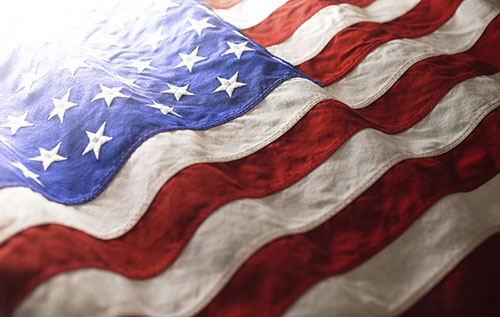 USA background of waving American flag